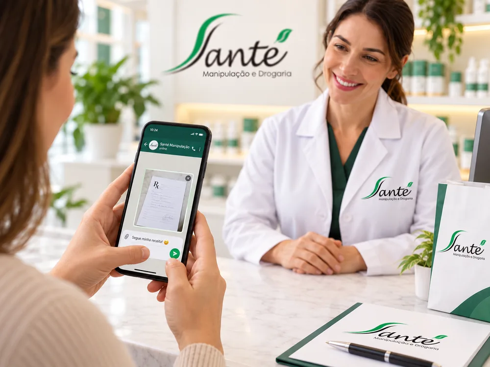 Cliente enviando a receita pelo WhatsApp
